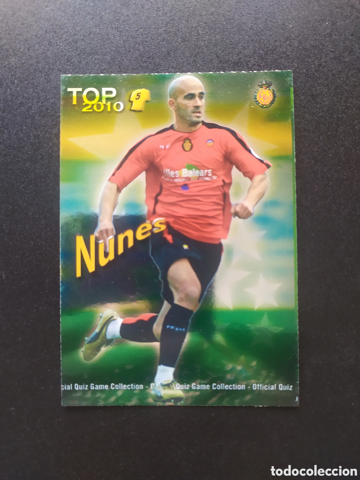 Fu&szlig;ball-Sticker: Mundicromo fichas Liga 2009 2010 09 10 Nunes top brillo verde n&deg; 571 Mallorca