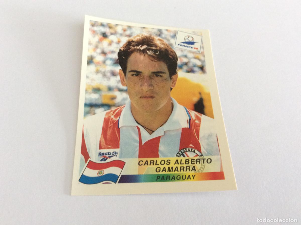Cromos de f&uacute;tbol: 268 Carlos Alberto Gamarra Paraguay CROMO STICKER Francia 1998 PANINI