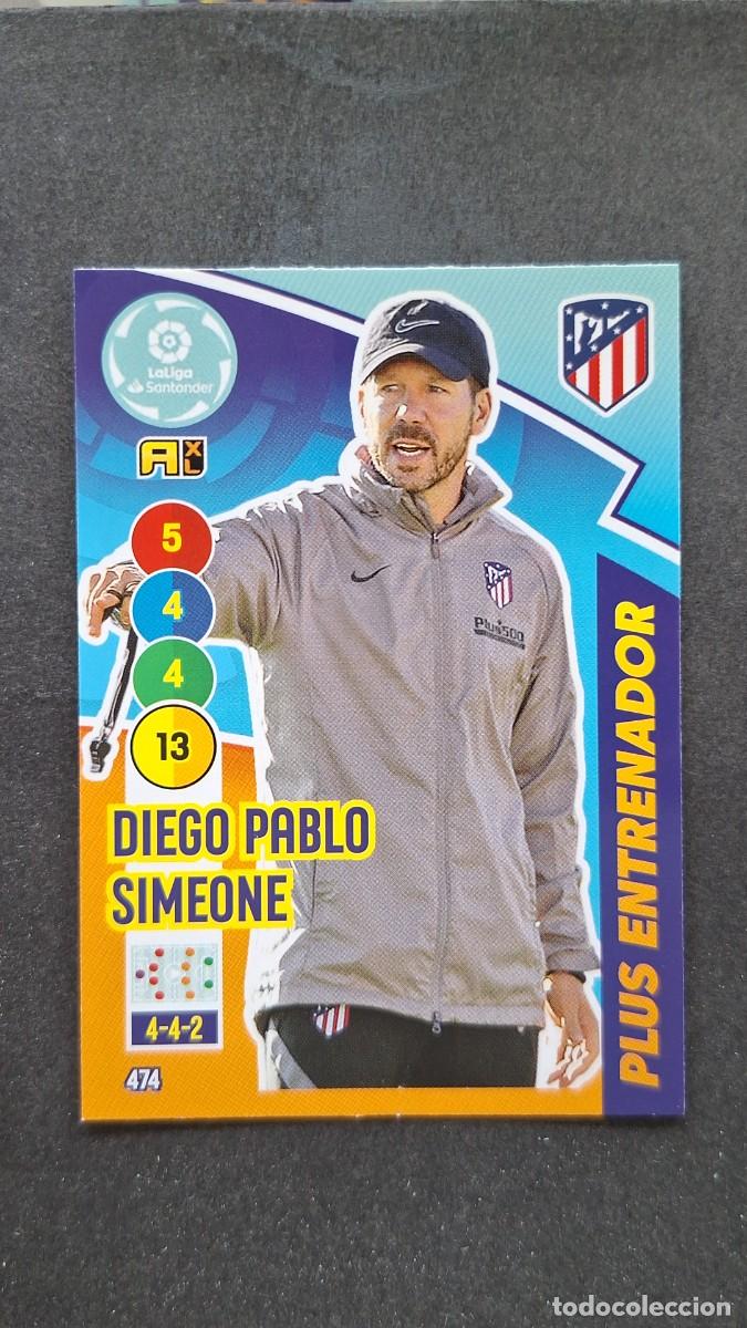 Cromos de f&uacute;tbol: L1 DIEGO PABLO SIMEONE ATLETICO DE MADRID PLUS ENTRENADOR 474 PANINI ADRENALYN XL 2020 2021 20 21