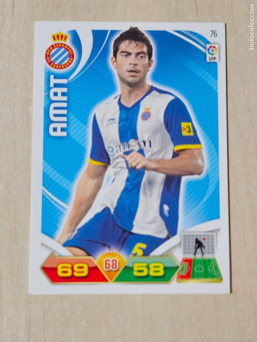 Cromos de f&uacute;tbol: FICHA N&ordm; 76 AMAT - ADRENALYN 11 12 - PANINI 2011 -12 - CROMO - ESPANYOL