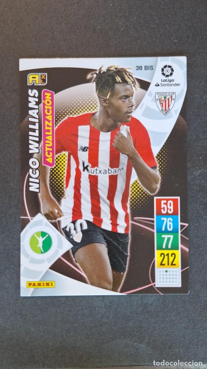Cromos de f&uacute;tbol: L1 NICO WILLIAMS ATHLETIC CLUB DE BILBAO 36 BIS ACTUALIZACION PANINI ADRENALYN XL 2021 2022 21 22
