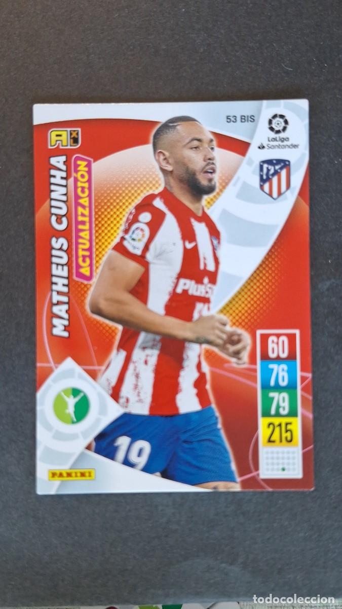 Cromos de f&uacute;tbol: L1 MATHEUS CUNHA ATLETICO DE MADRID 53 BIS ACTUALIZACION PANINI ADRENALYN XL 2021 2022 21 22
