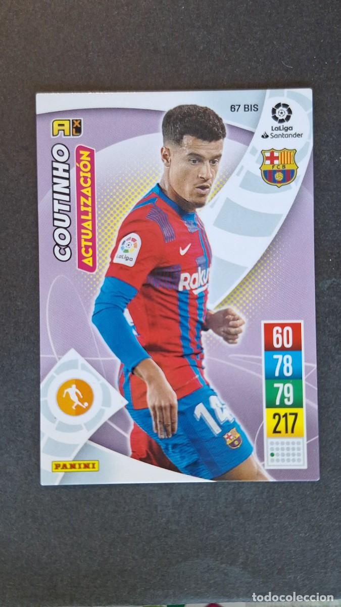 Cromos de f&uacute;tbol: L1 COUTINHO F. C. BARCELONA 67 BIS ACTUALIZACION PANINI ADRENALYN XL 2021 2022 21 22