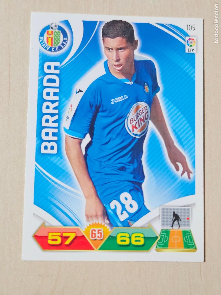 Cromos de f&uacute;tbol: FICHA N&ordm; 105 BARRADA - ADRENALYN 11 12 - PANINI 2011 -12 - CROMO - GETAFE