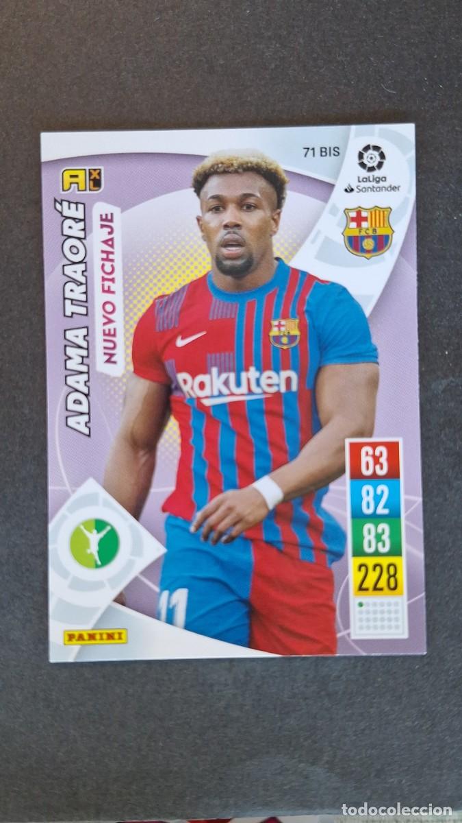 Cromos de f&uacute;tbol: L1 ADAMA TRAORE F. C. BARCELONA 71 BIS NUEVO FICHAJE PANINI ADRENALYN XL 2021 2022 21 22