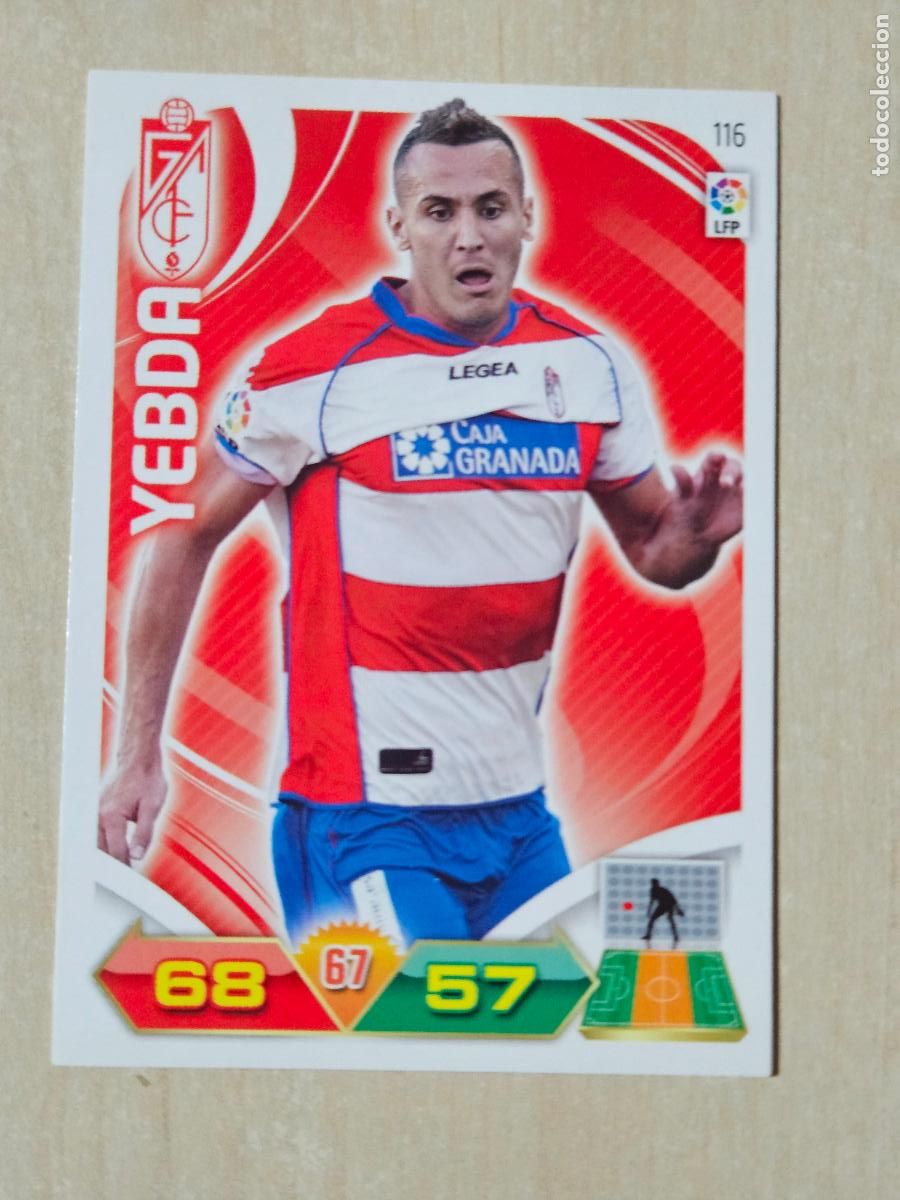 Cromos de f&uacute;tbol: FICHA N&ordm; 116 YEBDA - ADRENALYN 11 12 - PANINI 2011 -12 - CROMO - GRANADA