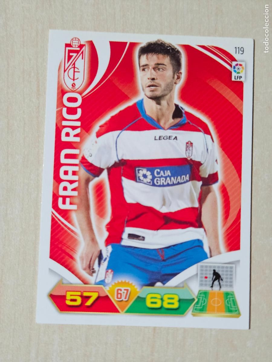 Football Stickers: FICHA N&ordm; 119 FRAN RICO - ADRENALYN 11 12 - PANINI 2011 -12 - CROMO - GRANADA