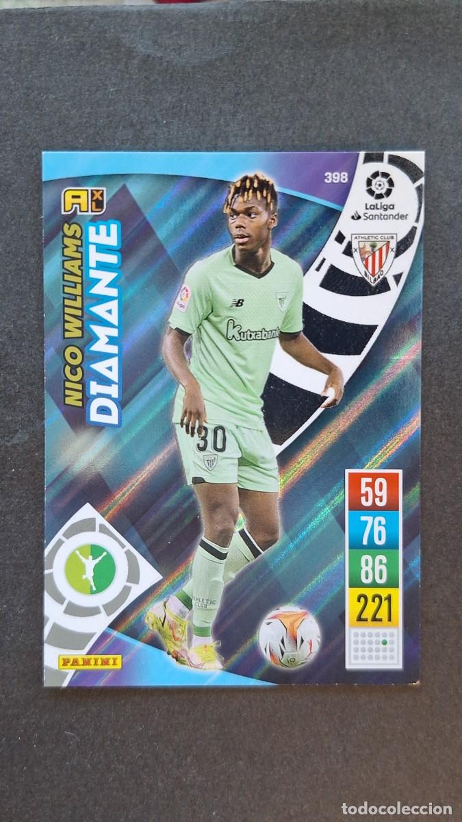 Cromos de Futebol: L1 NICO WILLIAMS ATHLETIC CLUB DE BILBAO 398 DIAMANTE PANINI ADRENALYN XL 2021 2022 21 22