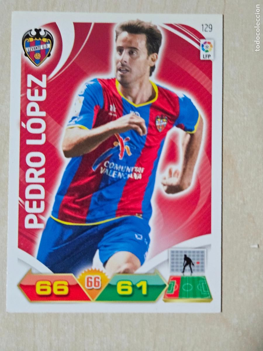 Cromos de f&uacute;tbol: FICHA N&ordm; 129 PEDRO LOPEZ - ADRENALYN 11 12 - PANINI 2011 -12 - CROMO - LEVANTE
