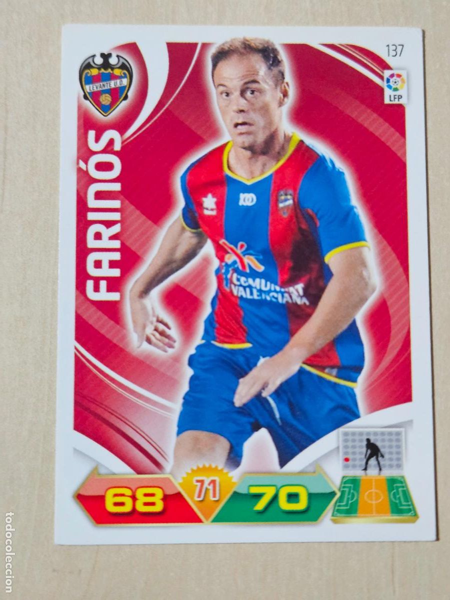 Cromos de f&uacute;tbol: FICHA N&ordm; 137 FARINOS - ADRENALYN 11 12 - PANINI 2011 -12 - CROMO - LEVANTE