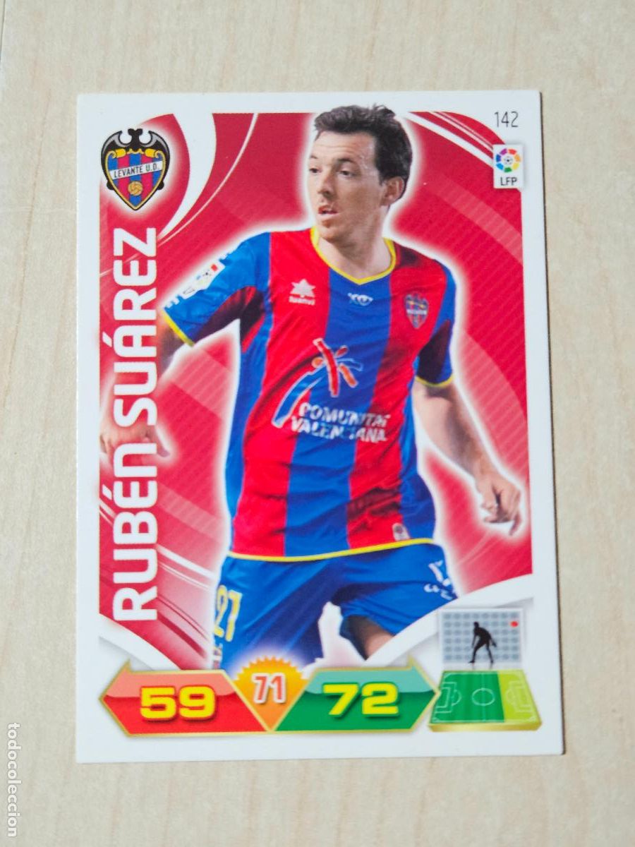 Cromos de f&uacute;tbol: FICHA N&ordm; 142 RUBEN SUAREZ - ADRENALYN 11 12 - PANINI 2011 -12 - CROMO - LEVANTE