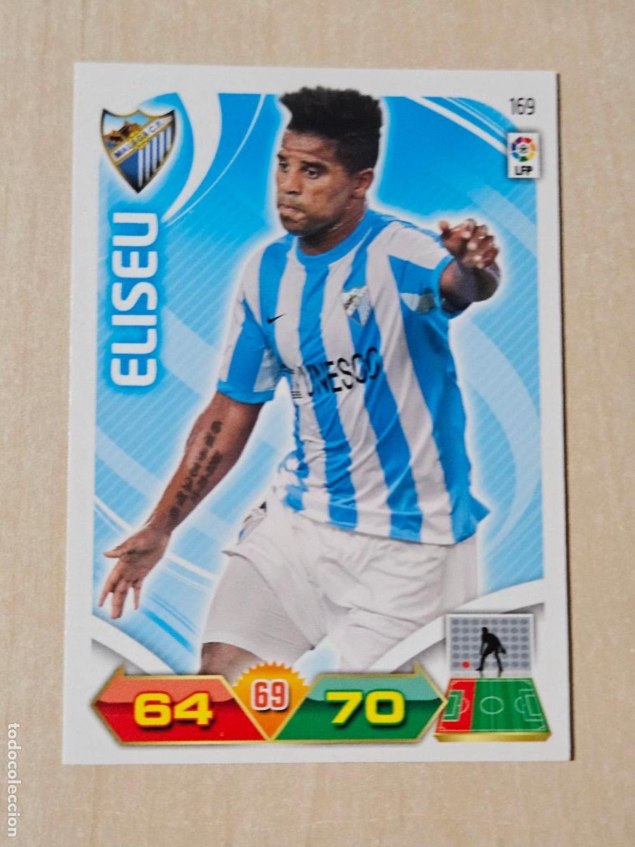 Cromos de f&uacute;tbol: FICHA N&ordm; 169 ELISEU - ADRENALYN 11 12 - PANINI 2011 -12 - CROMO - MALAGA
