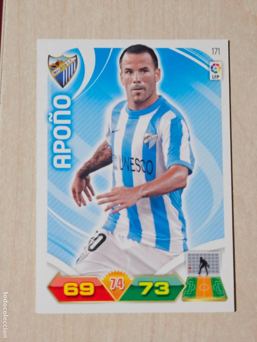 Cromos de f&uacute;tbol: FICHA N&ordm; 171 APO&Ntilde;O - ADRENALYN 11 12 - PANINI 2011 -12 - CROMO - MALAGA