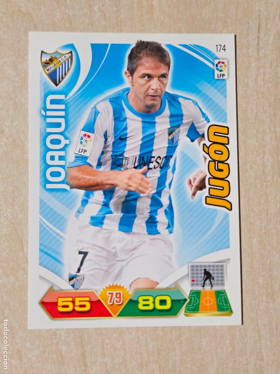Cromos de f&uacute;tbol: FICHA N&ordm; 174 JOAQUIN - ADRENALYN 11 12 - PANINI 2011 -12 - CROMO - MALAGA