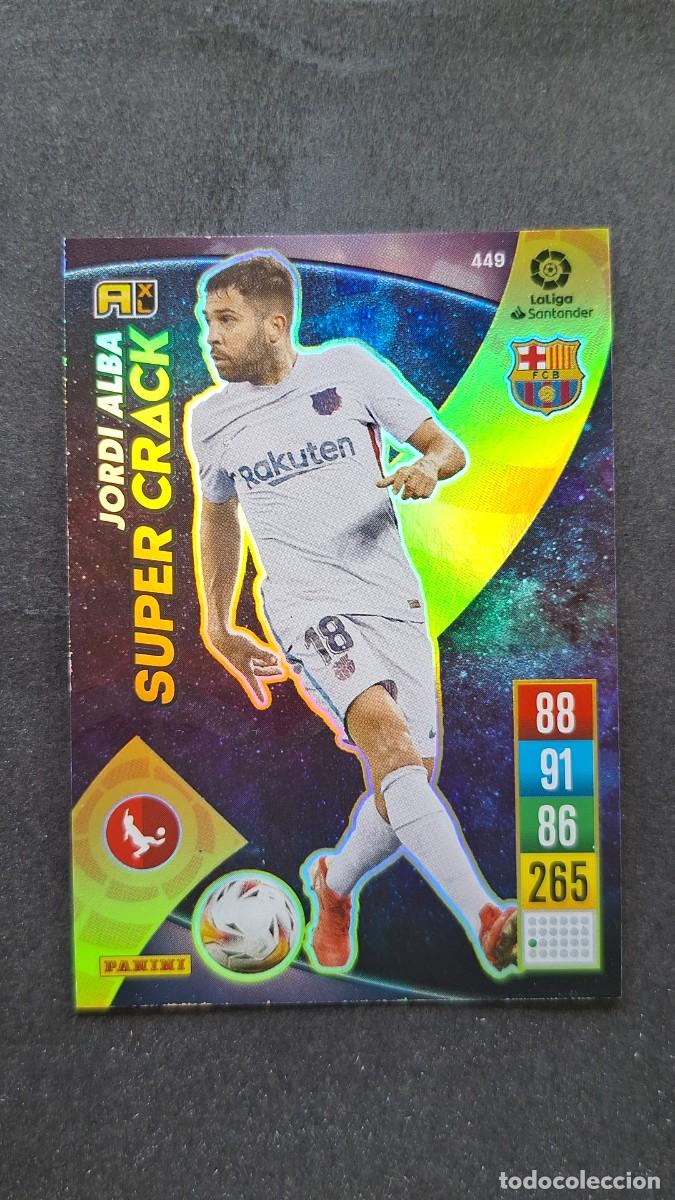 Cromos de f&uacute;tbol: L1 JORDI ALBA F. C. BARCELONA 449 SUPER CRACK PANINI ADRENALYN XL 2021 2022 21 22