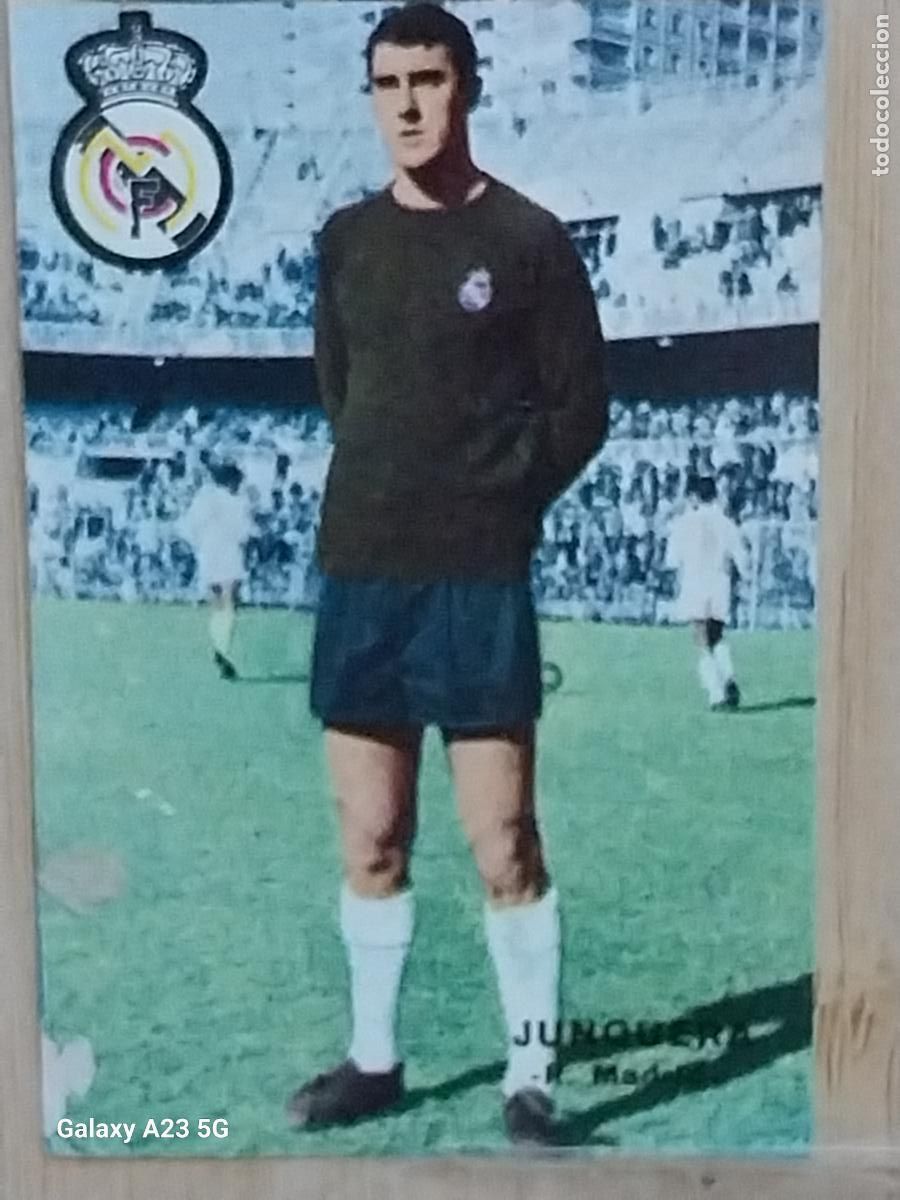 Cromos de f&uacute;tbol: JUNQUERA REAL MADRID ED FHER 1967 67 68 CROMO ORIGINAL SIN PEGAR NUNCA