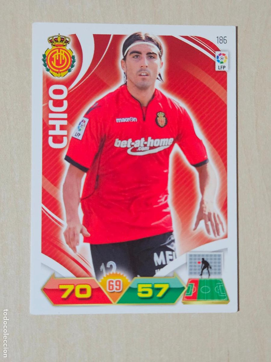 Cromos de f&uacute;tbol: FICHA N&ordm; 186 CHICO - ADRENALYN 11 12 - PANINI 2011 -12 - CROMO - MALLORCA