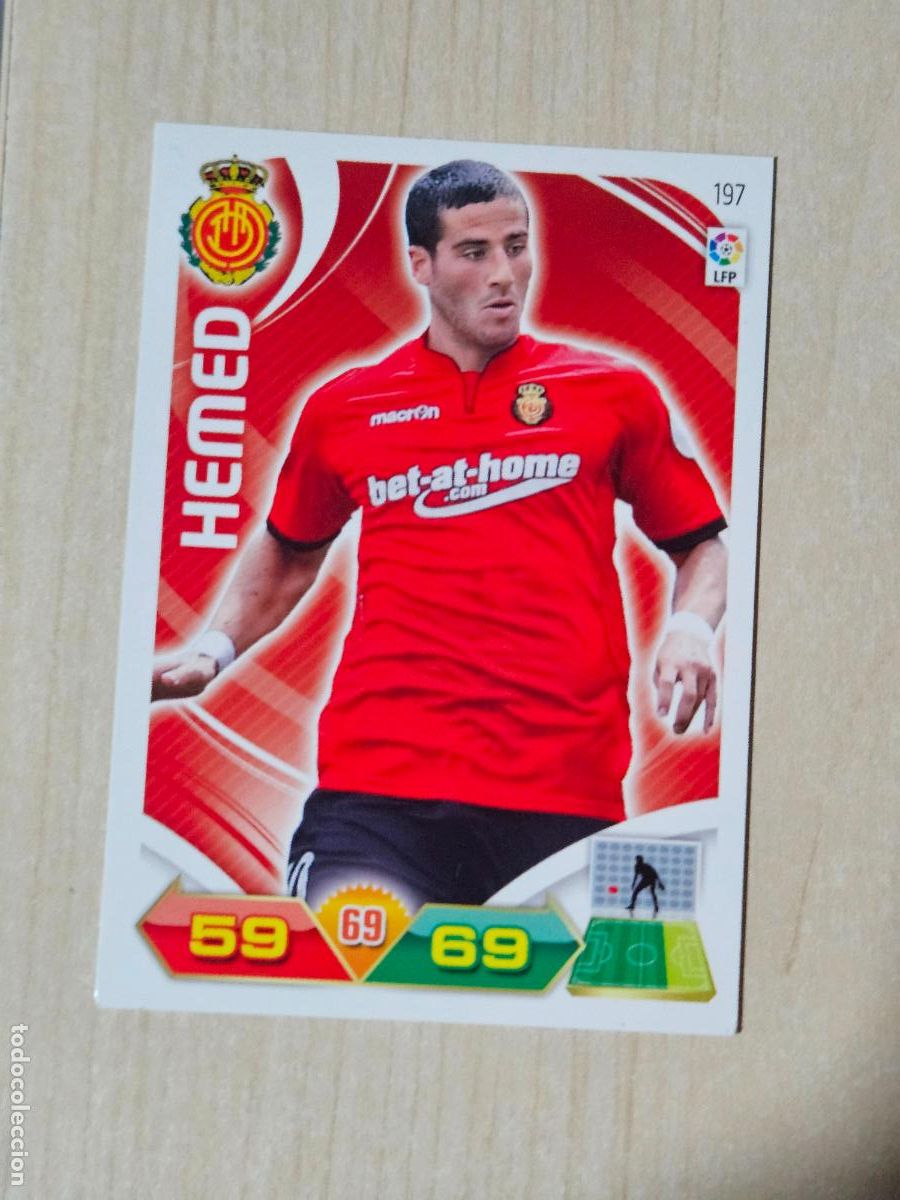 Cromos de f&uacute;tbol: FICHA N&ordm; 197 HEMED - ADRENALYN 11 12 - PANINI 2011 -12 - CROMO - MALLORCA