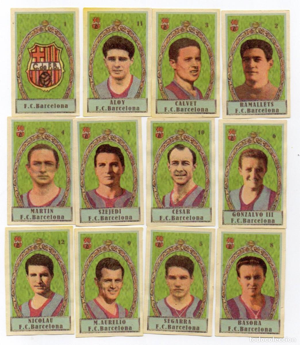 Cromos de f&uacute;tbol: BARCELONA 1950, DE MAQUINAS DE COSER SINGER,