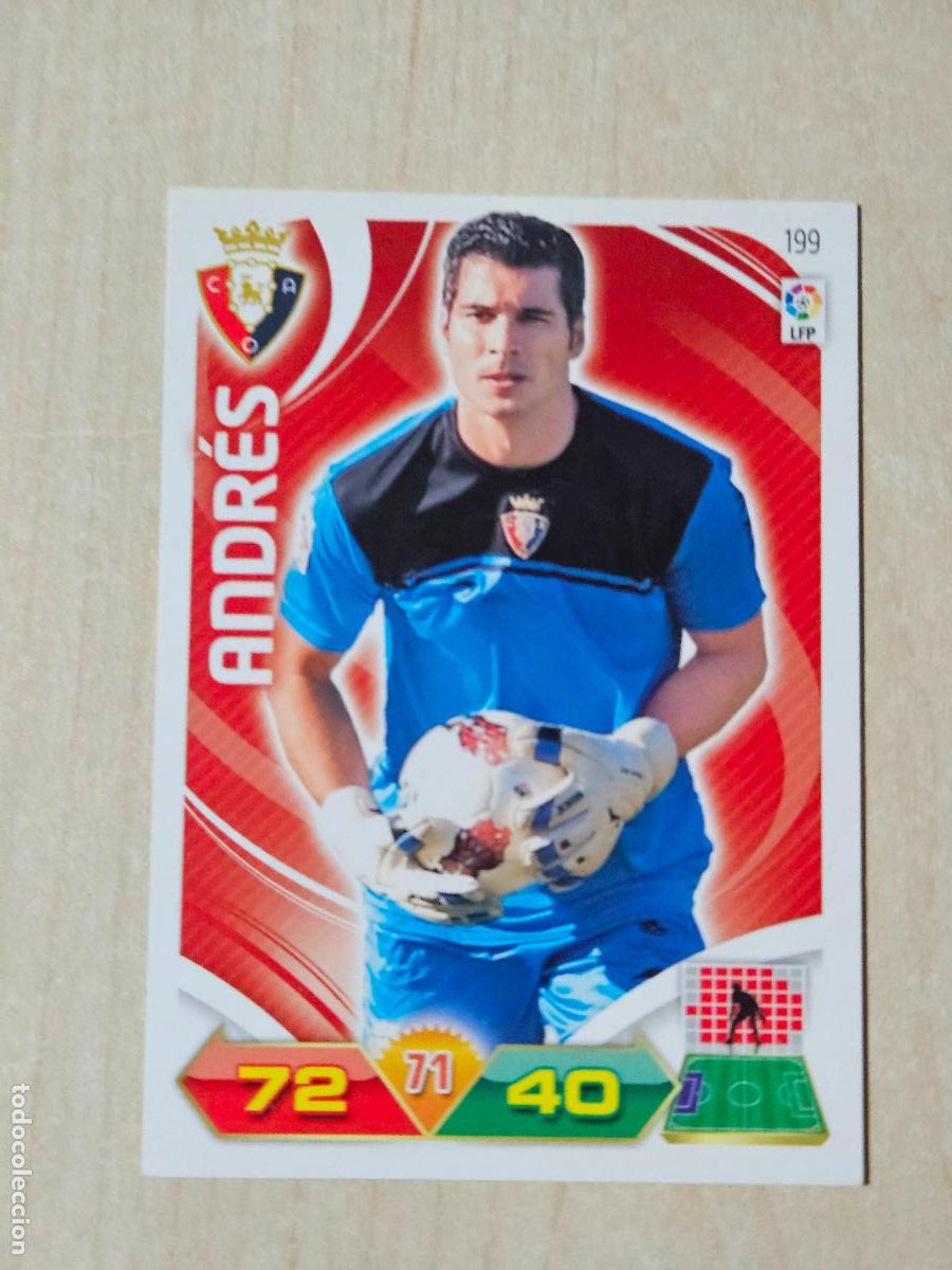 Cromos de f&uacute;tbol: FICHA N&ordm; 199 ANDRES - ADRENALYN 11 12 - PANINI 2011 -12 - CROMO - OSASUNA