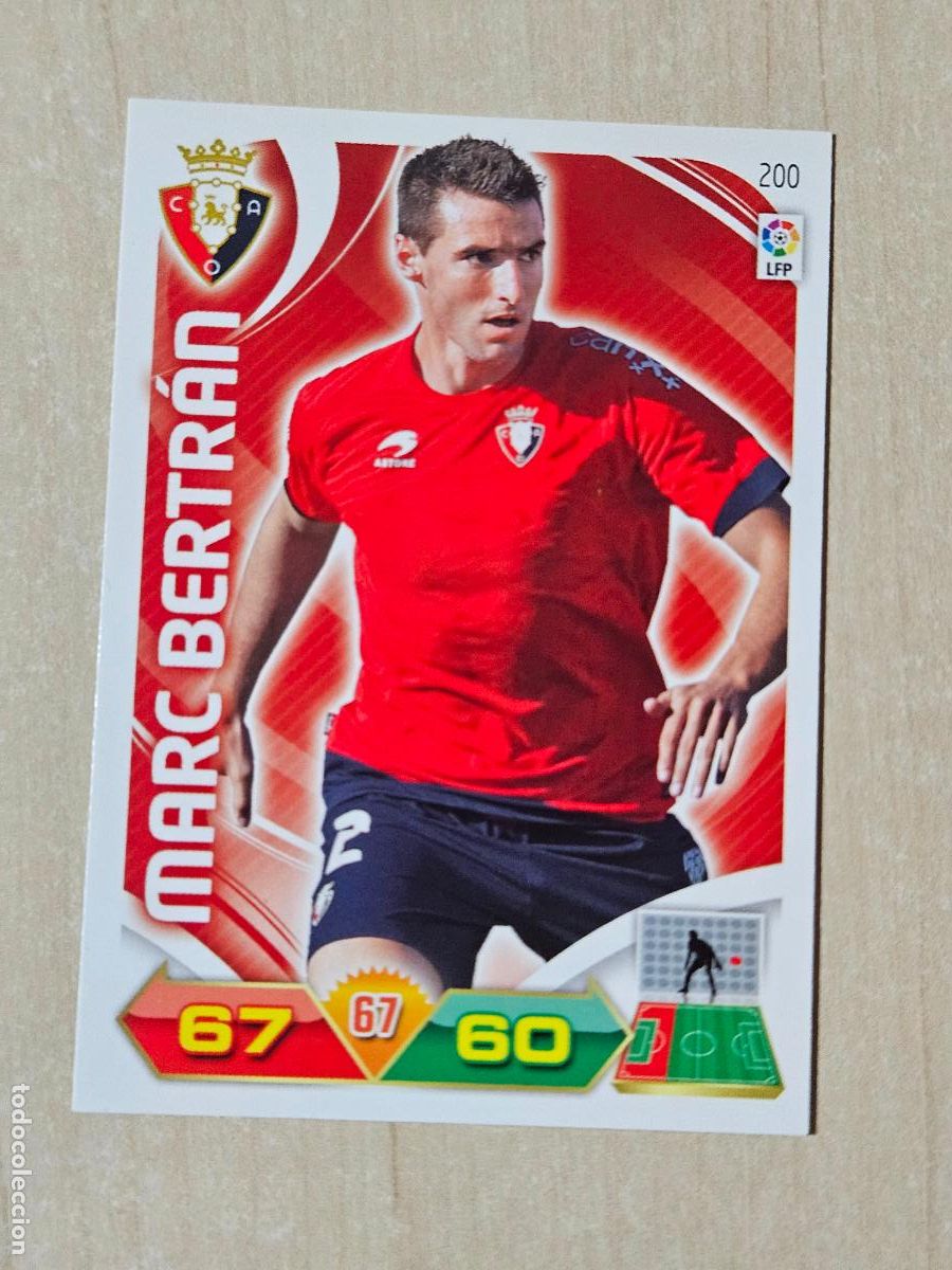 Football Stickers: FICHA N&ordm; 200 MARC BERTRAN - ADRENALYN 11 12 - PANINI 2011 -12 - CROMO - OSASUNA