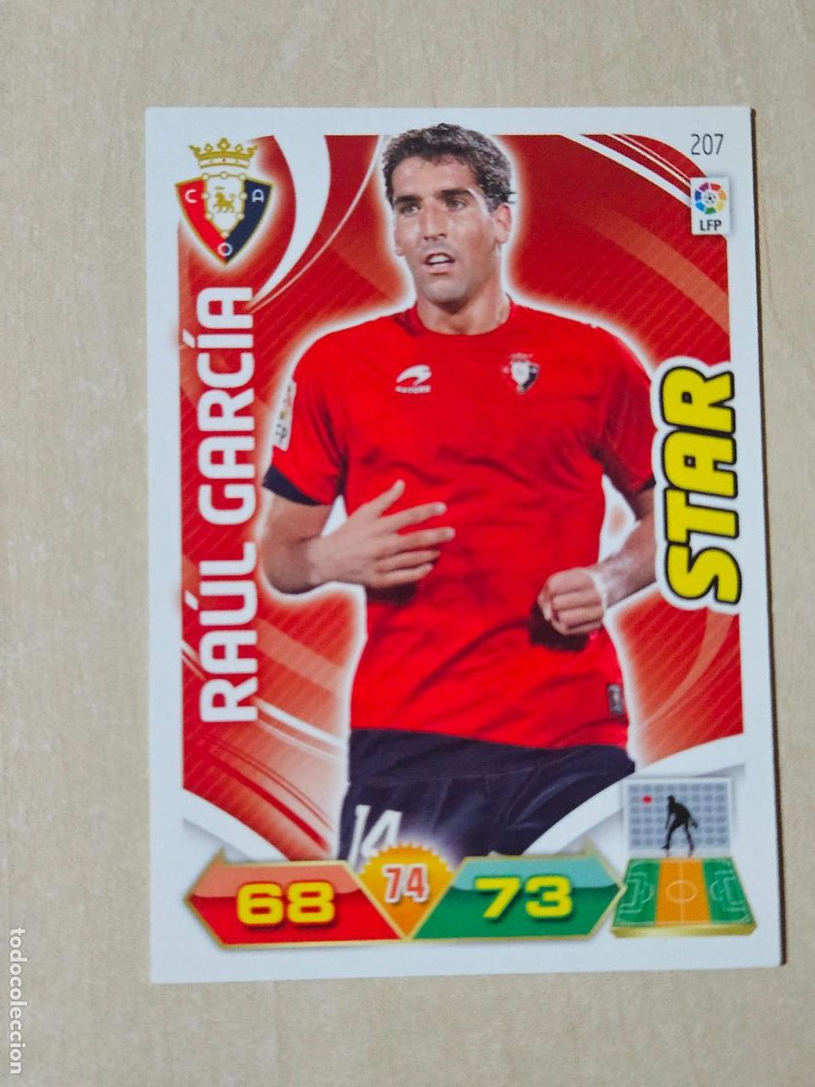 Cromos de f&uacute;tbol: FICHA N&ordm; 207 RAUL GARCIA - ADRENALYN 11 12 - PANINI 2011 -12 - CROMO - OSASUNA