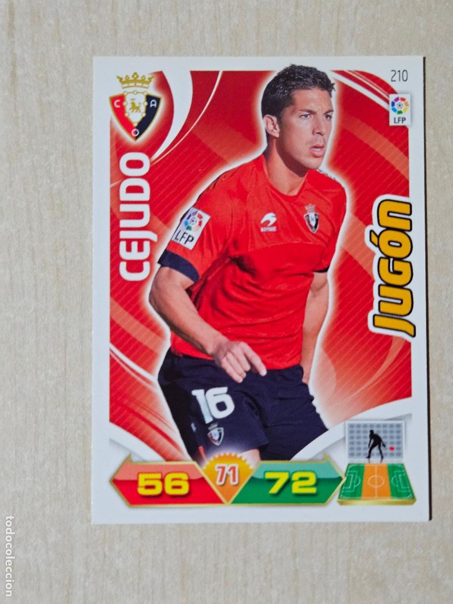 Cromos de f&uacute;tbol: FICHA N&ordm; 210 CEJUDO - ADRENALYN 11 12 - PANINI 2011 -12 - CROMO - OSASUNA