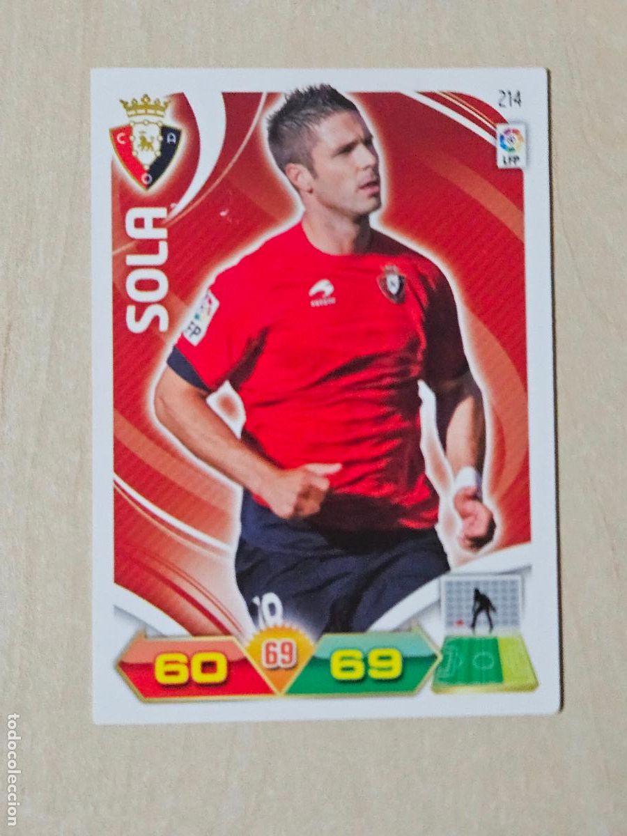 Cromos de f&uacute;tbol: FICHA N&ordm; 214 SOLA - ADRENALYN 11 12 - PANINI 2011 -12 - CROMO - OSASUNA
