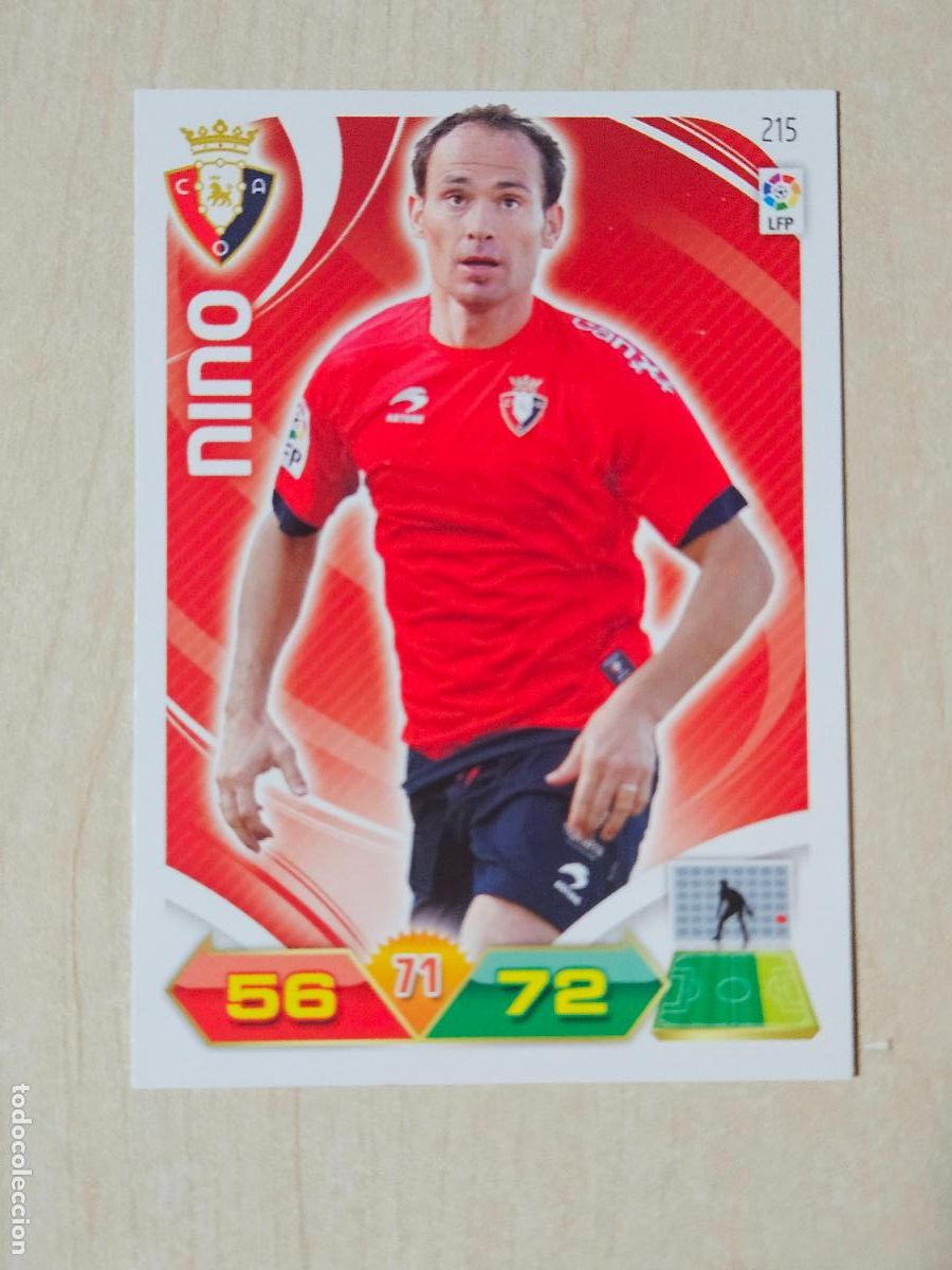 Cromos de f&uacute;tbol: FICHA N&ordm; 215 NINO - ADRENALYN 11 12 - PANINI 2011 -12 - CROMO - OSASUNA