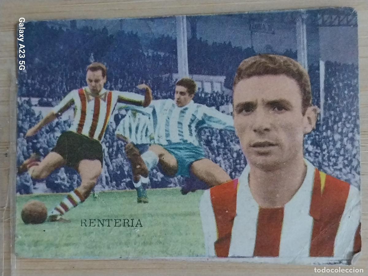 Cromos de f&uacute;tbol: RENTERIA ATHLETIC BILBAO ED FHER 1962 63 62 CROMO ORIGINAL SIN PEGAR NUNCA