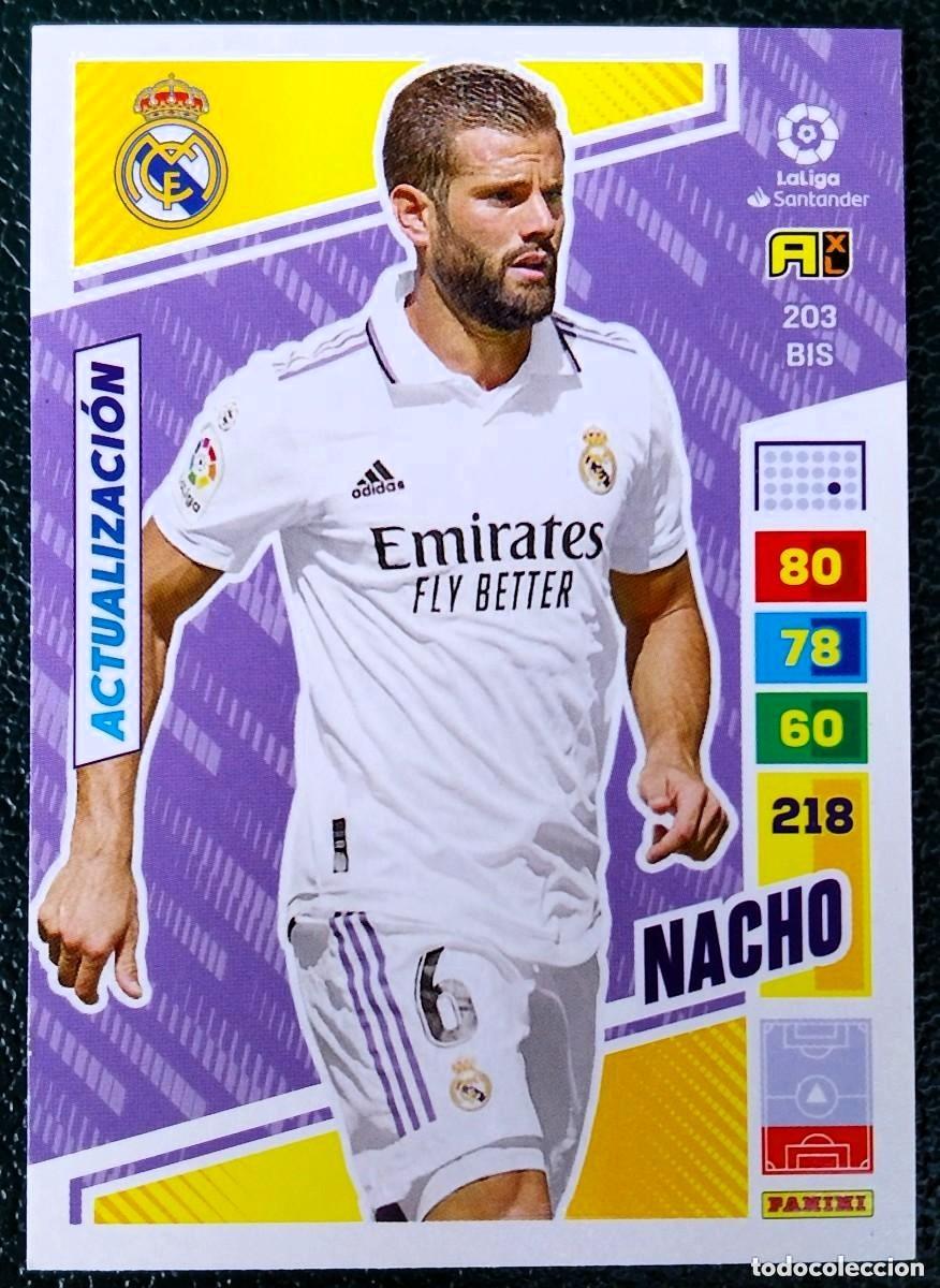 Cromos de Futebol: 203 BIS NACHO REAL MADRID ACTUALIZACION FICHAS ALBUM ADRENALYN XL 2022 2023 22 23