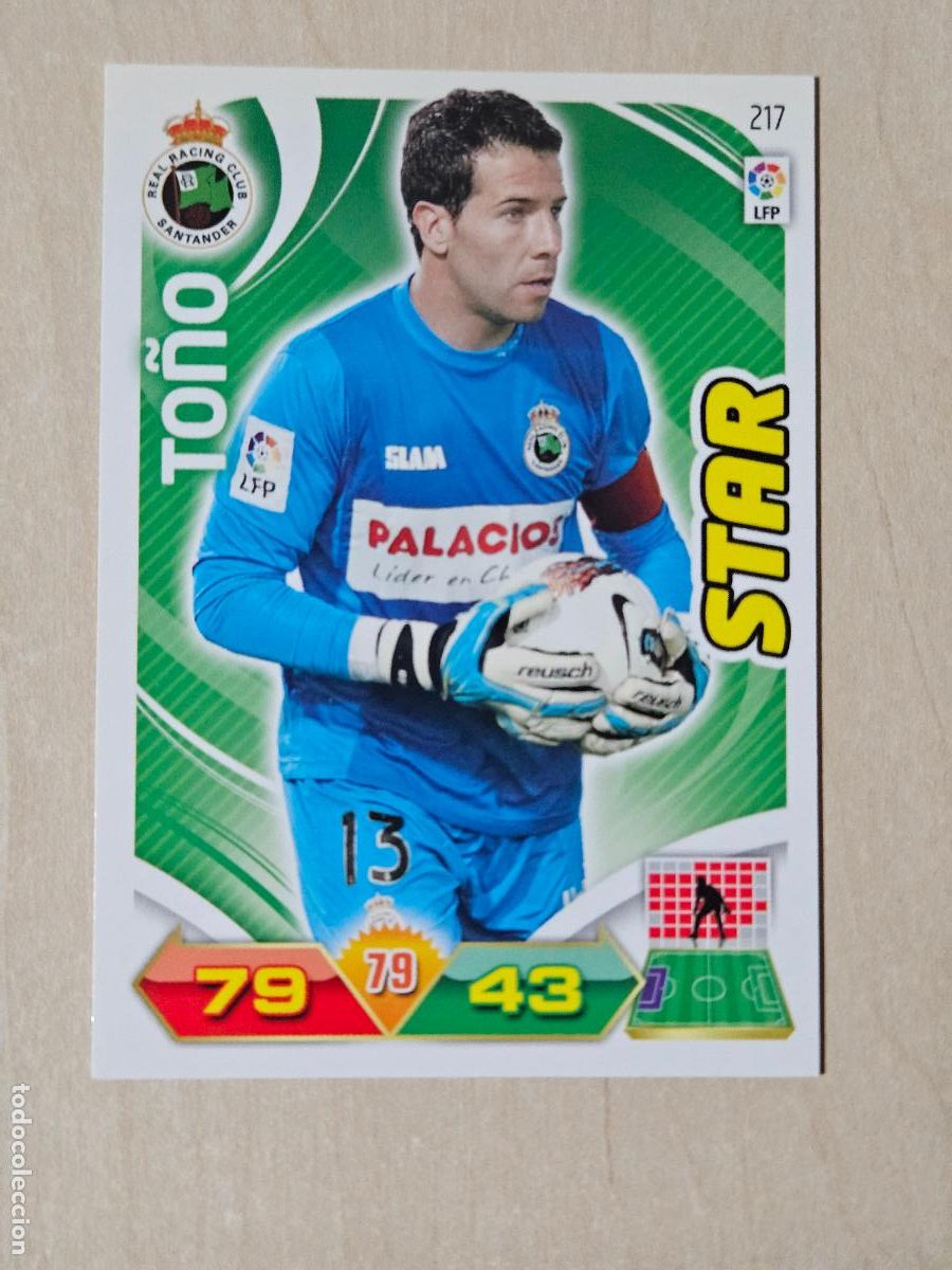 Cartes &agrave; collectionner de Football: FICHA N&ordm; 217 TO&Ntilde;O - ADRENALYN 11 12 - PANINI 2011 -12 - CROMO - RACING DE SANTANDER