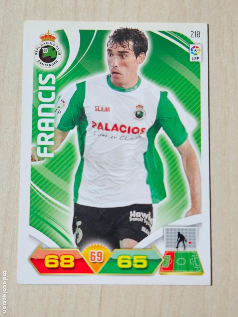Cartes &agrave; collectionner de Football: FICHA N&ordm; 218 FRANCIS - ADRENALYN 11 12 - PANINI 2011 -12 - CROMO - RACING DE SANTANDER