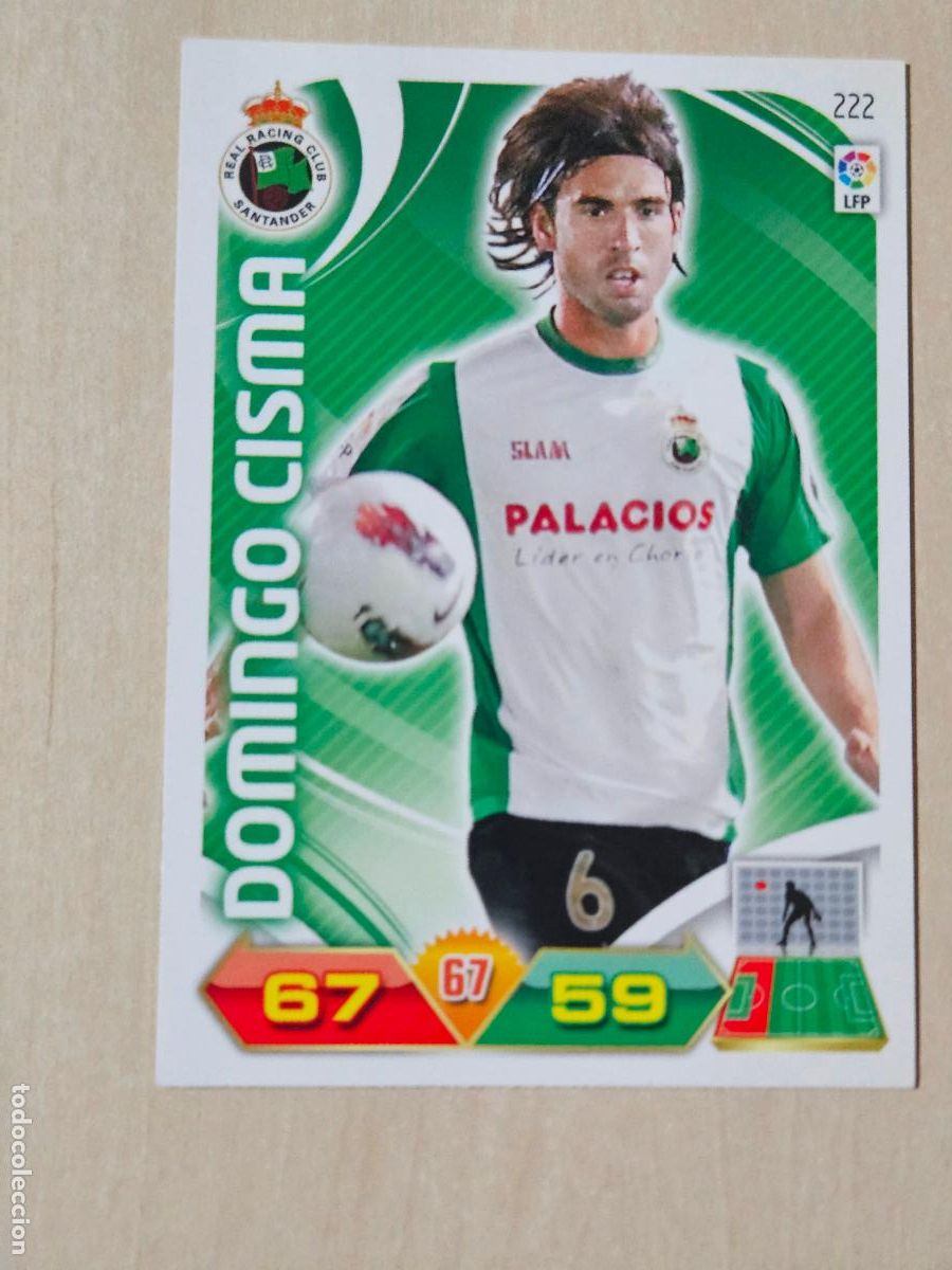 Cartes &agrave; collectionner de Football: FICHA N&ordm; 222 DOMINGO CISMA - ADRENALYN 11 12 - PANINI 2011 -12 - CROMO - RACING DE SANTANDER