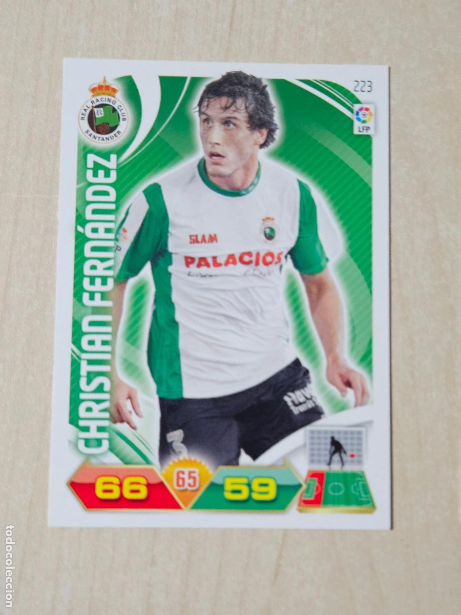 Cartes &agrave; collectionner de Football: FICHA N&ordm; 223 CRISTIAN FERNANDEZ - ADRENALYN 11 12 - PANINI 2011 -12 - CROMO - RACING DE SANTANDER
