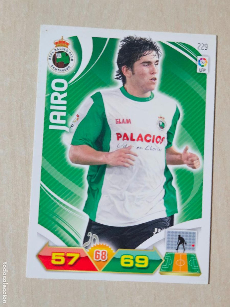 Cromos de Futebol: FICHA N&ordm; 229 JAIRO - ADRENALYN 11 12 - PANINI 2011 -12 - CROMO - RACING DE SANTANDER