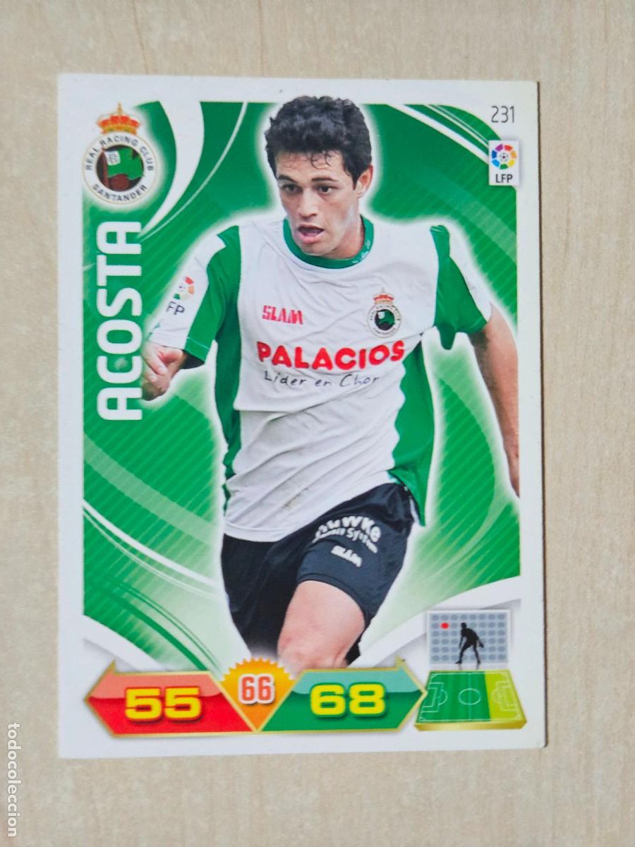 Cromos de f&uacute;tbol: FICHA N&ordm; 231 ACOSTA - ADRENALYN 11 12 - PANINI 2011 -12 - CROMO - RACING DE SANTANDER