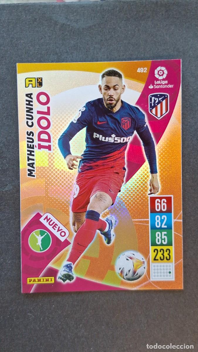 Cromos de f&uacute;tbol: L1 MATHEUS CUNHA ATLETICO DE MADRID 492 NUEVO IDOLO PANINI ADRENALYN XL 2021 2022 21 22
