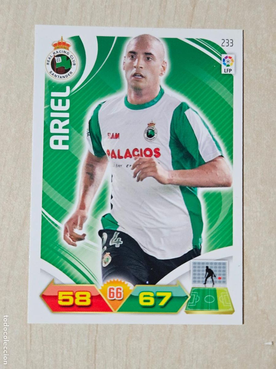 Cromos de f&uacute;tbol: FICHA N&ordm; 233 ARIEL - ADRENALYN 11 12 - PANINI 2011 -12 - CROMO - RACING DE SANTANDER