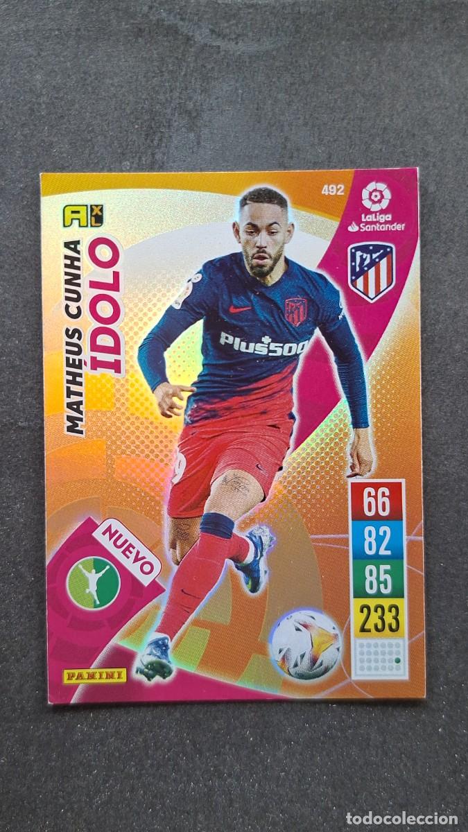 Cromos de f&uacute;tbol: L1 MATHEUS CUNHA ATLETICO DE MADRID 492 NUEVO IDOLO PANINI ADRENALYN XL 2021 2022 21 22