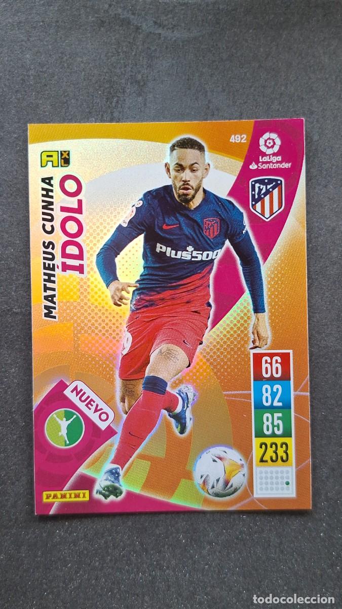 Cromos de f&uacute;tbol: L1 MATHEUS CUNHA ATLETICO DE MADRID 492 NUEVO IDOLO PANINI ADRENALYN XL 2021 2022 21 22