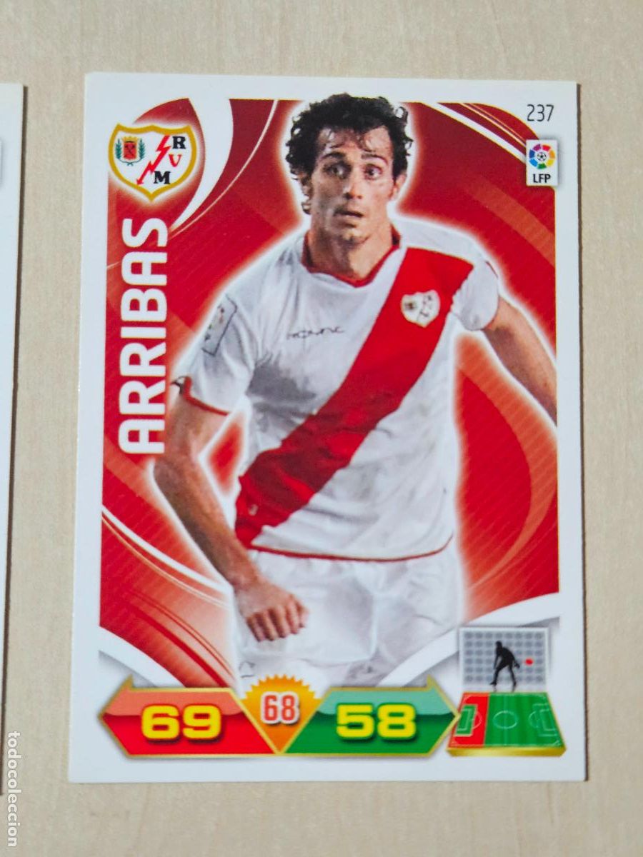 Cromos de f&uacute;tbol: FICHA N&ordm; 237 ARRIBAS - ADRENALYN 11 12 - PANINI 2011 -12 - CROMO - RAYO VALLECANO