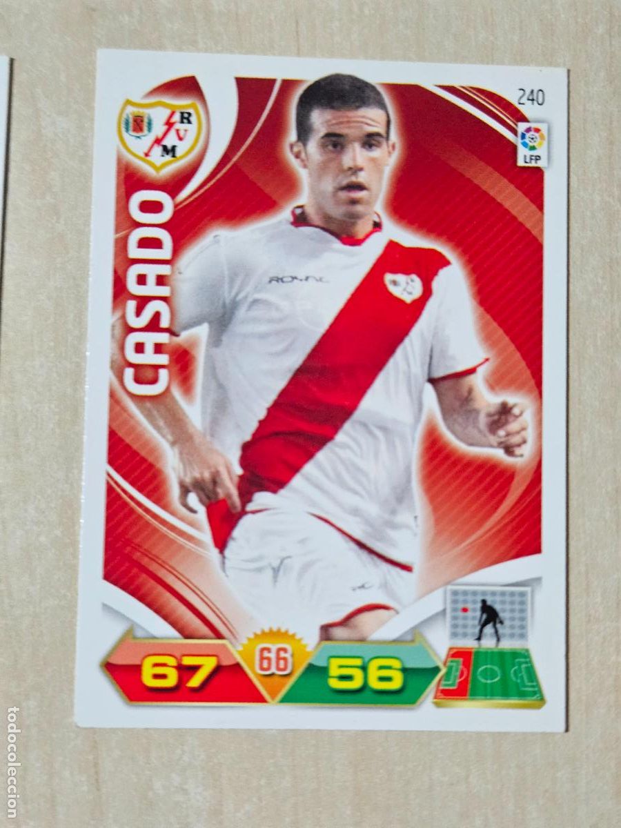 Cromos de f&uacute;tbol: FICHA N&ordm; 240 CASADO - ADRENALYN 11 12 - PANINI 2011 -12 - CROMO - RAYO VALLECANO