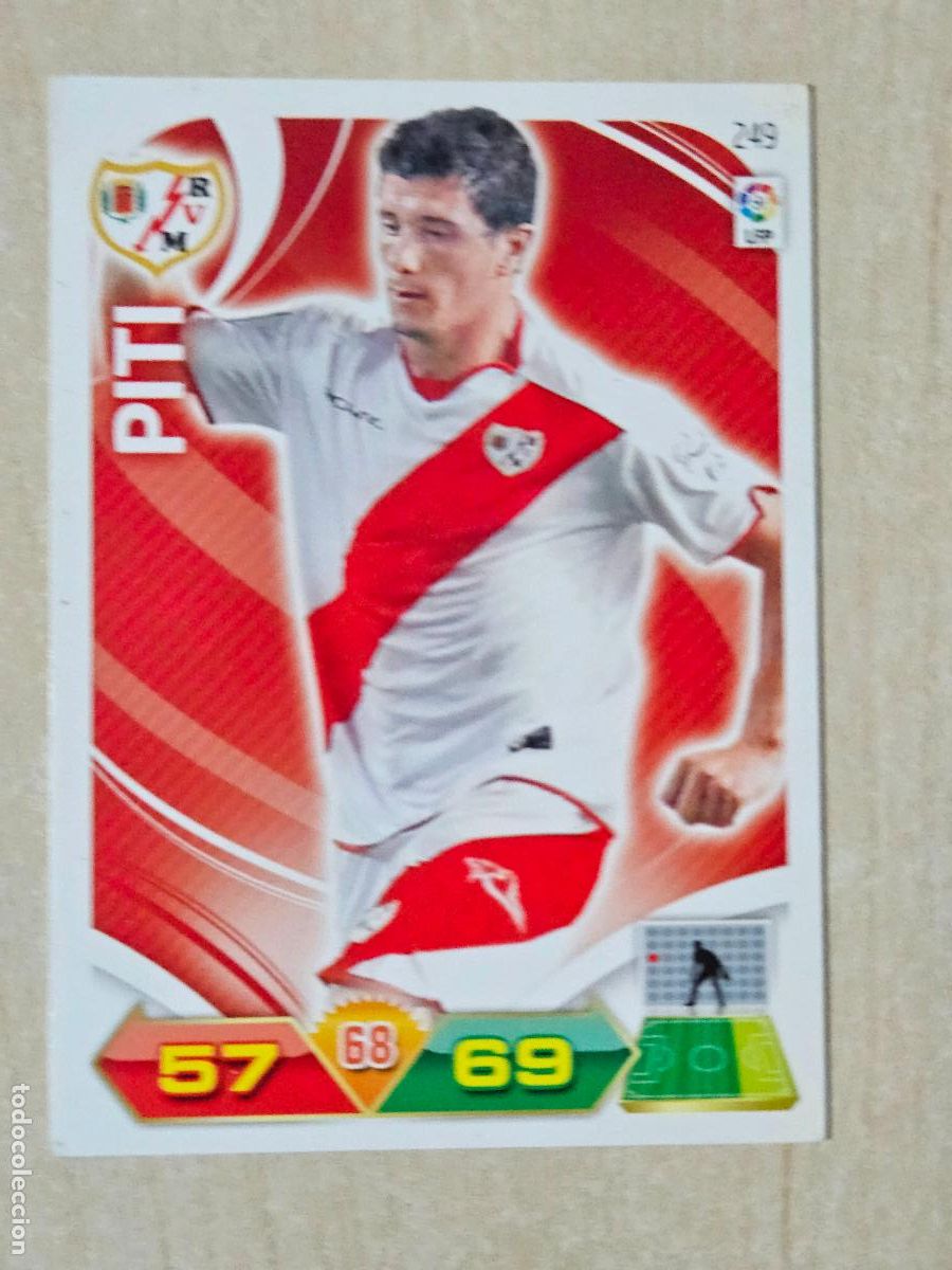 Cromos de f&uacute;tbol: FICHA N&ordm; 249 PITI - ADRENALYN 11 12 - PANINI 2011 -12 - CROMO - RAYO VALLECANO