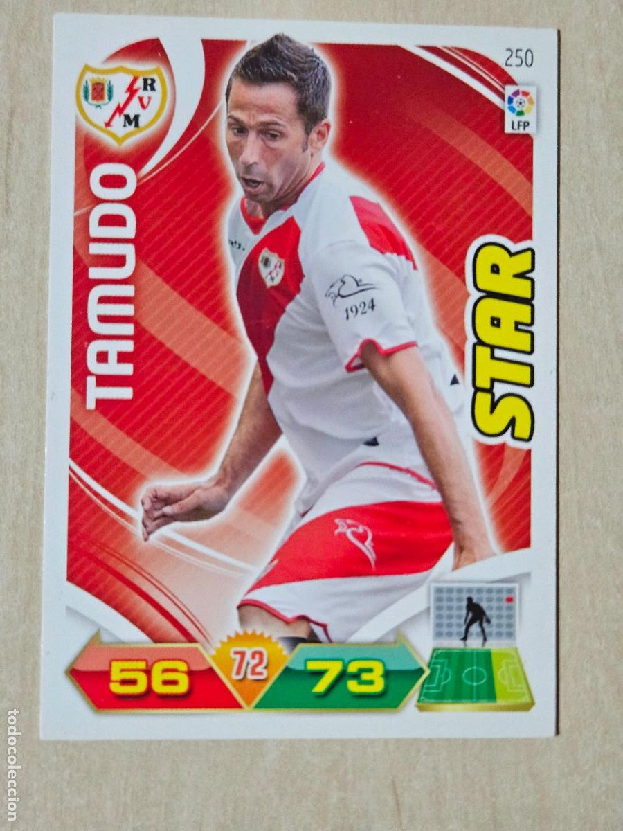Cromos de Futebol: FICHA N&ordm; 250 TAMUDO - ADRENALYN 11 12 - PANINI 2011 -12 - CROMO - RAYO VALLECANO