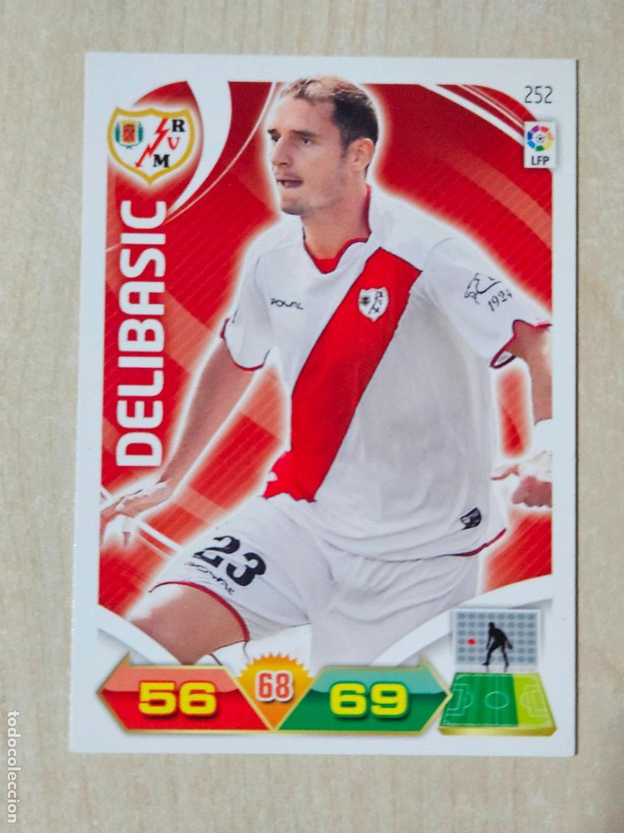 Cromos de Futebol: FICHA N&ordm; 252 DELIBASIC - ADRENALYN 11 12 - PANINI 2011 -12 - CROMO - RAYO VALLECANO