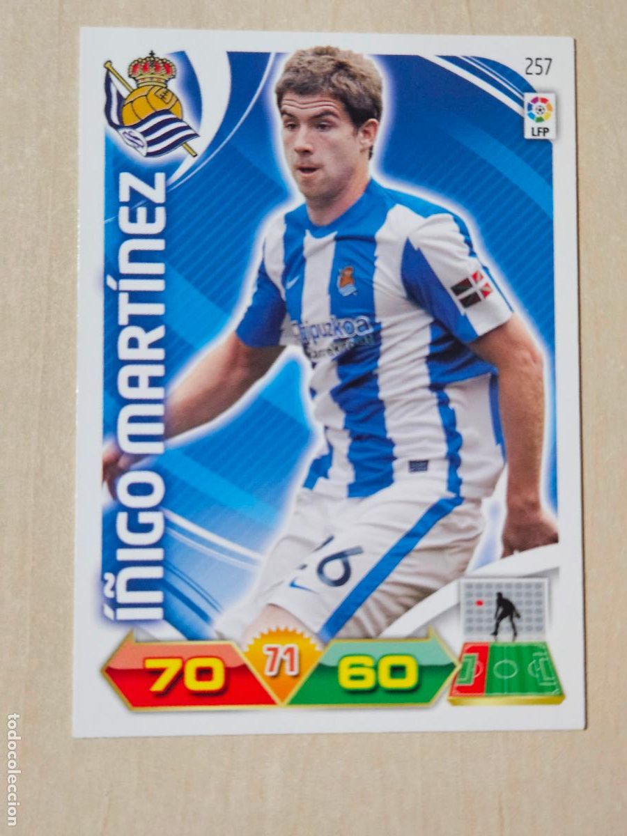 Cromos de Futebol: FICHA N&ordm; 257 I&Ntilde;IGO MARTINEZ - ADRENALYN 11 12 - PANINI 2011 -12 - CROMO - REAL SOCIEDAD