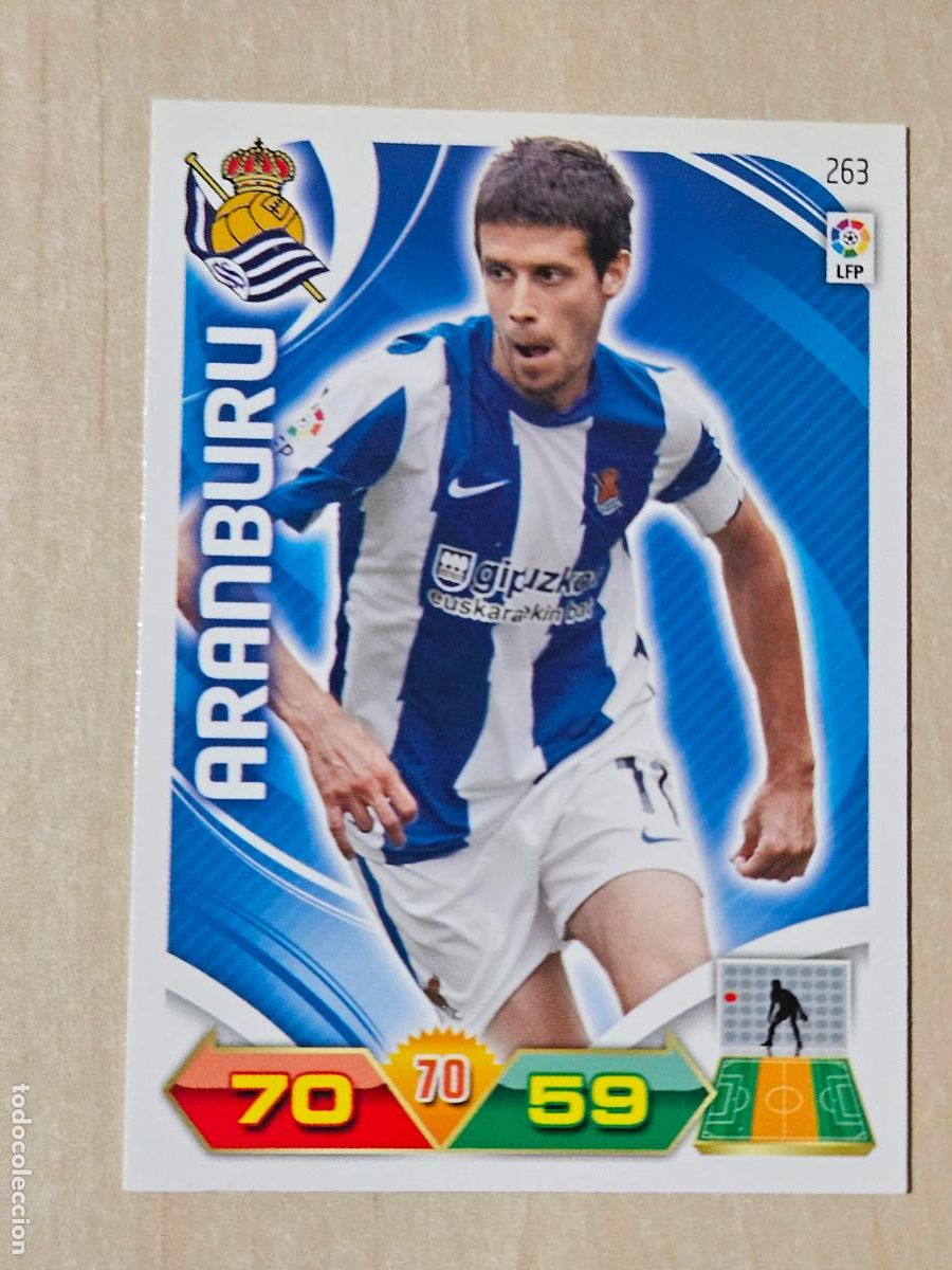 Fu&szlig;ball-Sticker: FICHA N&ordm; 263 ARANBURU - ADRENALYN 11 12 - PANINI 2011 -12 - CROMO - REAL SOCIEDAD