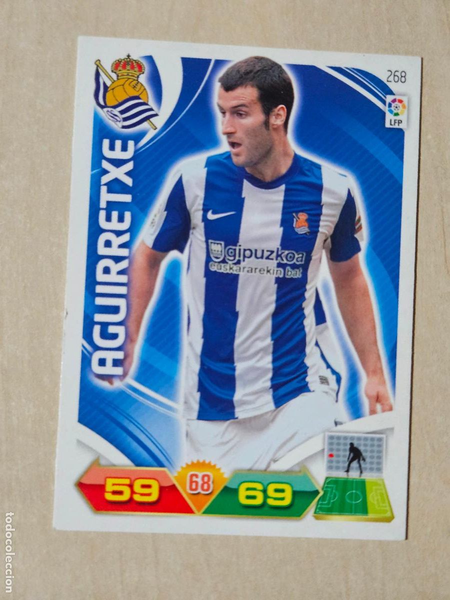 Fu&szlig;ball-Sticker: FICHA N&ordm; 268 AGUIRRETXE - ADRENALYN 11 12 - PANINI 2011 -12 - CROMO - REAL SOCIEDAD