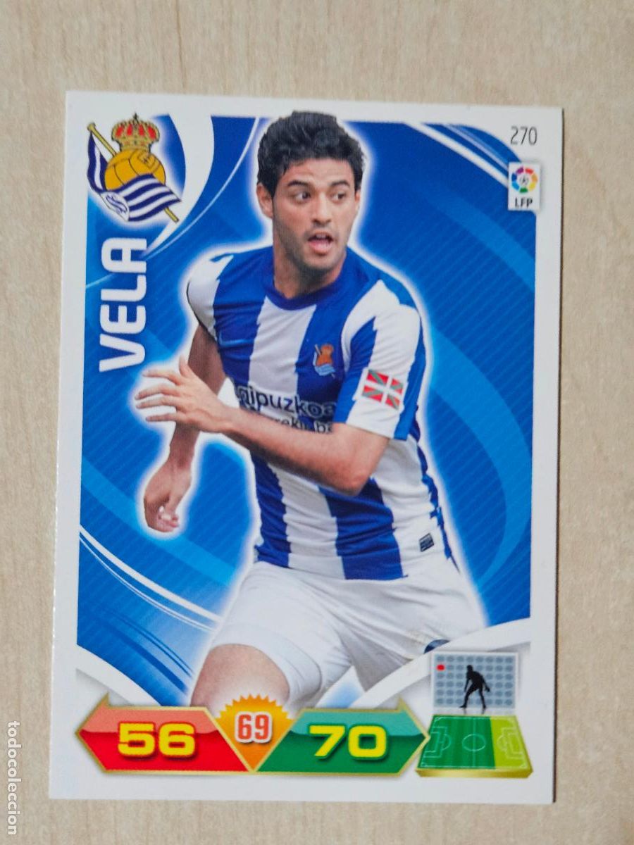 Fu&szlig;ball-Sticker: FICHA N&ordm; 270 VELA - ADRENALYN 11 12 - PANINI 2011 -12 - CROMO - REAL SOCIEDAD